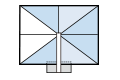 サイド支柱シングルパラソルタイプ長方形